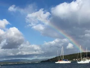 rainbow over Belmont Bay